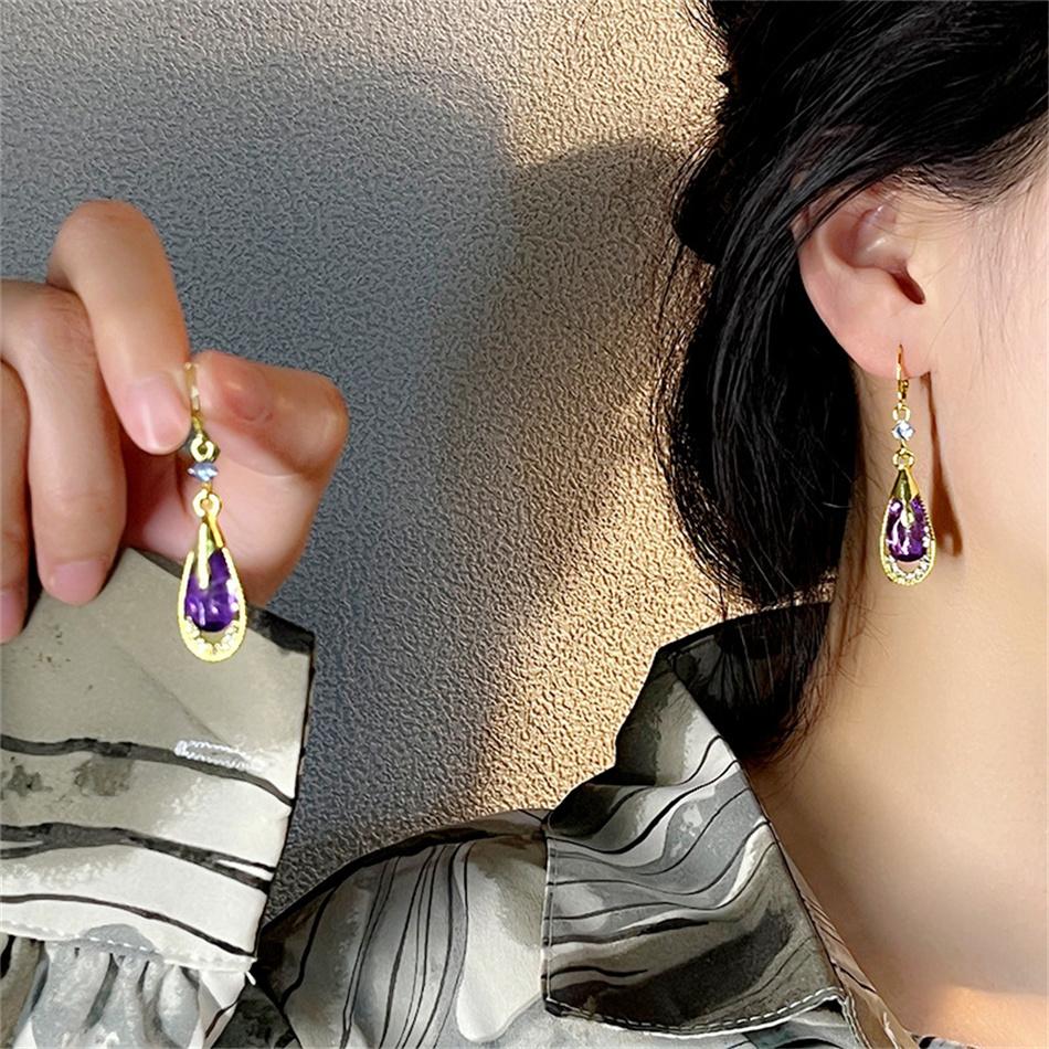 Серьги-капли с длинными кисточками и кристаллами циркония зеленого цвета для женщин, темпераментные корейские украшения, подвески, букле д'орей