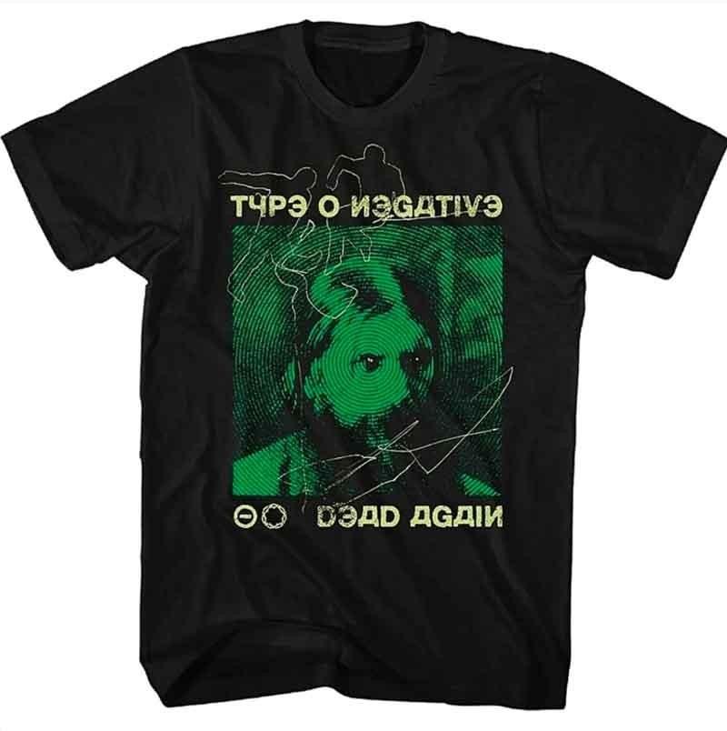 Новая Аутентичная Футболка Type O Negative Dead Again October Rust Черная с Зеленым Логотипом Унисекс
