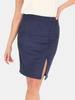 WOMEN' SUEDE SKIRT, ABOVE-KNEE LENGTH