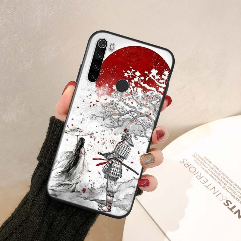 Японский самурай силиконовый чехол TPU для Xiaomi Redmi Note 9 9C 9A 9i 9T 9S 8 8T 7 6 5 5A 4 4X Pro Max чехол для телефона