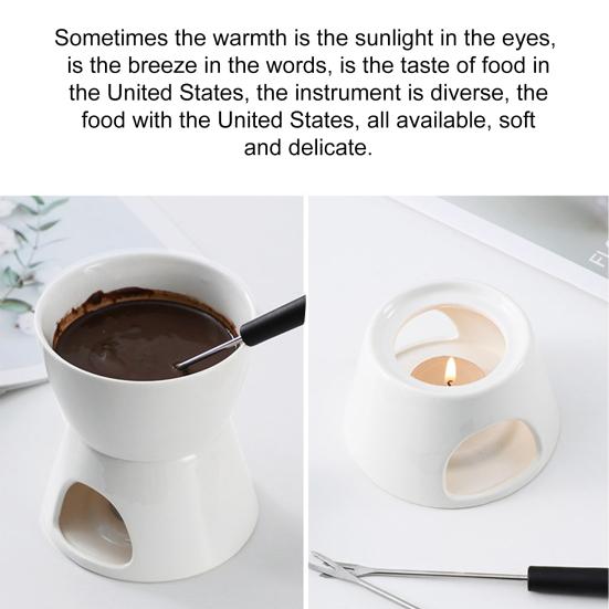 Кружки для шоколадного фондю с вилками, плавильные чашки для шоколадного масла, набор керамических горячих горшков