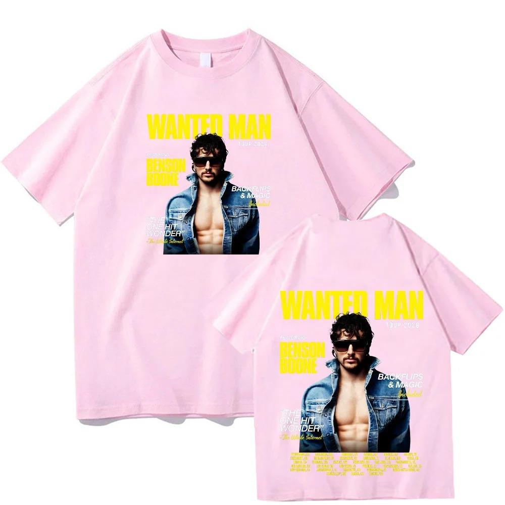Benson Boone Wanted Unisex Tour 2026 T Shirts Unisex Women Clothing Fashion Short Sleeve Tops Cotton Casual Streetwear Oversized Tees
