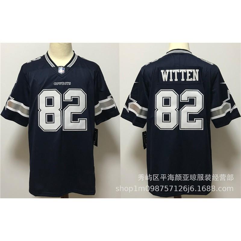 Mens NFL Dallas Cowboys Embroidered Jersey Rugby Style Football Uniform Top Fans Casual Wear