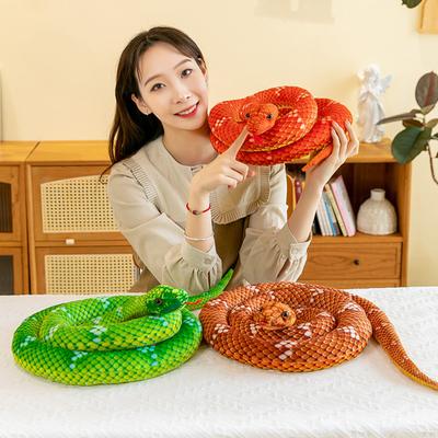 80-210 см реалистичная плюшевая кукла питон змея мягкая игрушка рептилия для детей взрослых