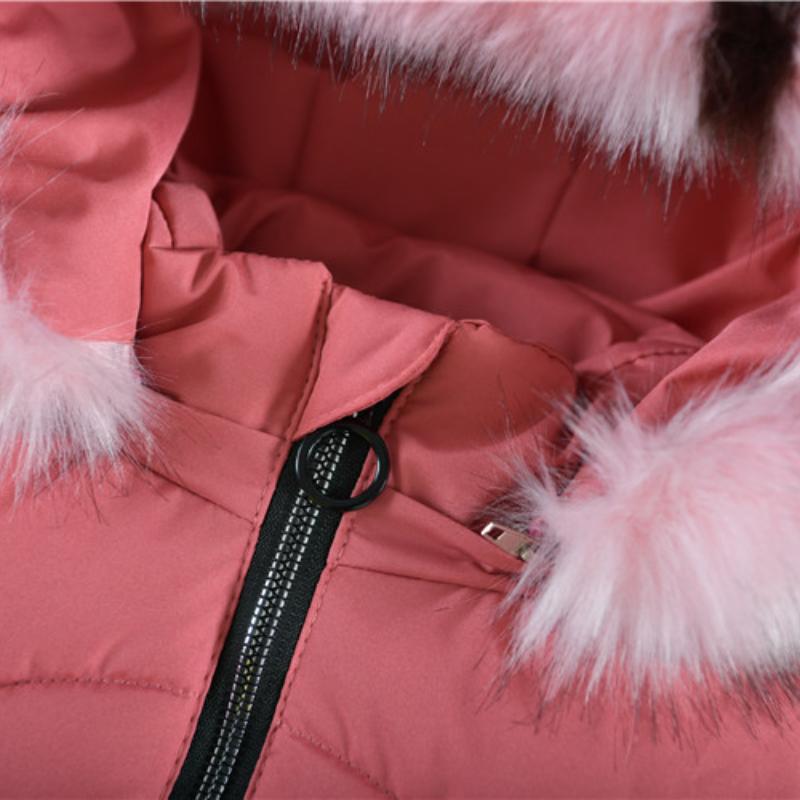 Girls Winter Clothing Children Medium and Long Down Jackets Fashion Hooded Cotton Padding Coats for Girl
