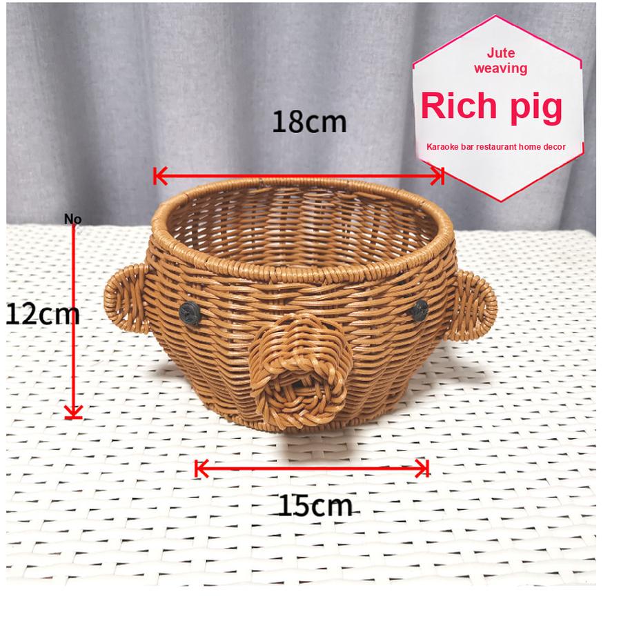 Корзина для хранения Фруктовница Полка для журнального столика в гостиной Креативная Современная Домашняя Пластиковые Плетеные Корзины Настольные Декоративные