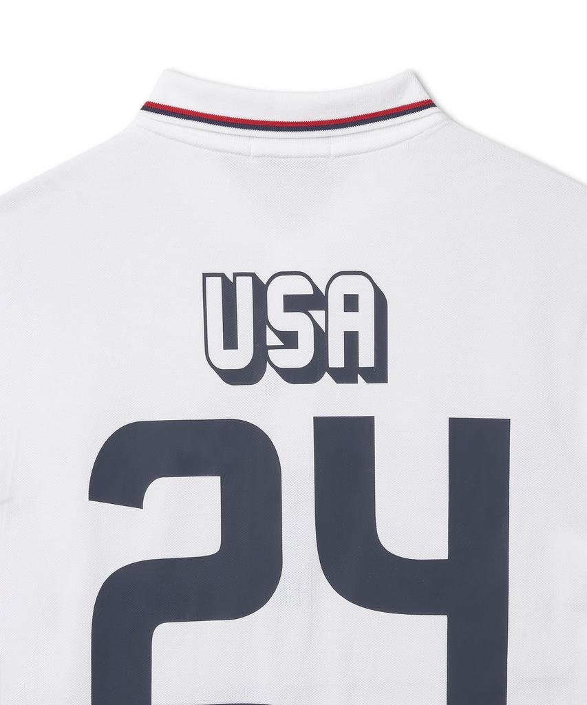 POLO RALPH LAUREN Классический крой Футболка Usa Polo - Белый