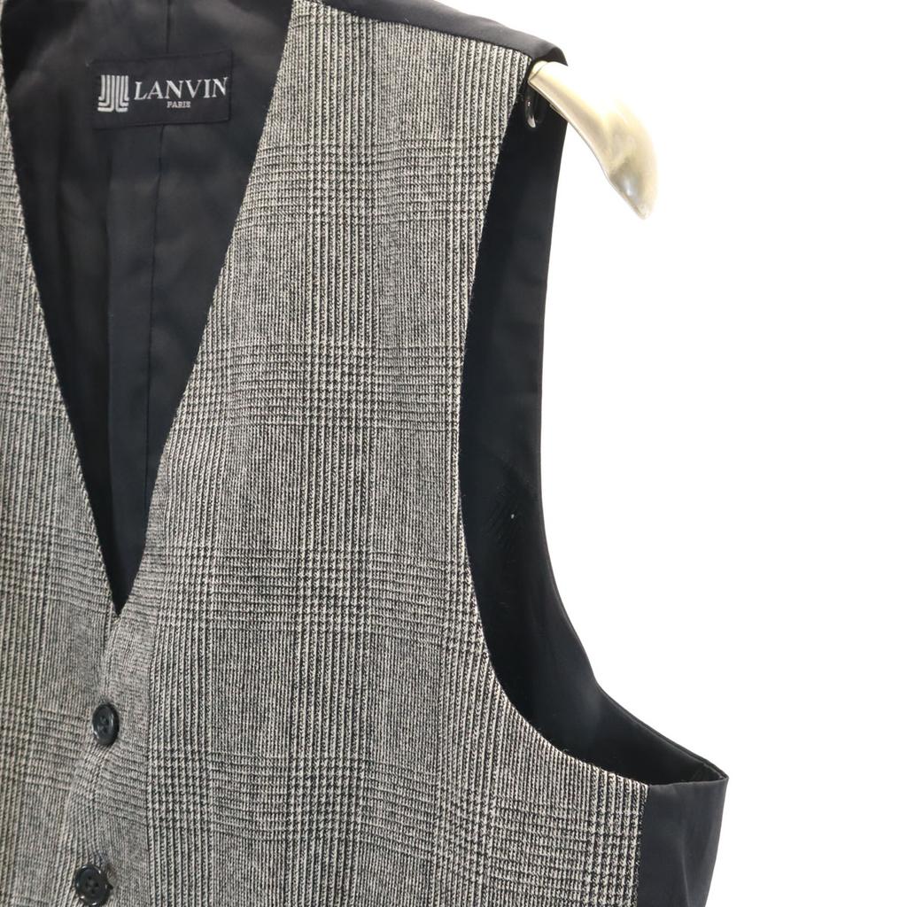 Lanvin Приталенный пиджак в клетку «глен» Комплект M серый Мужской Б/у