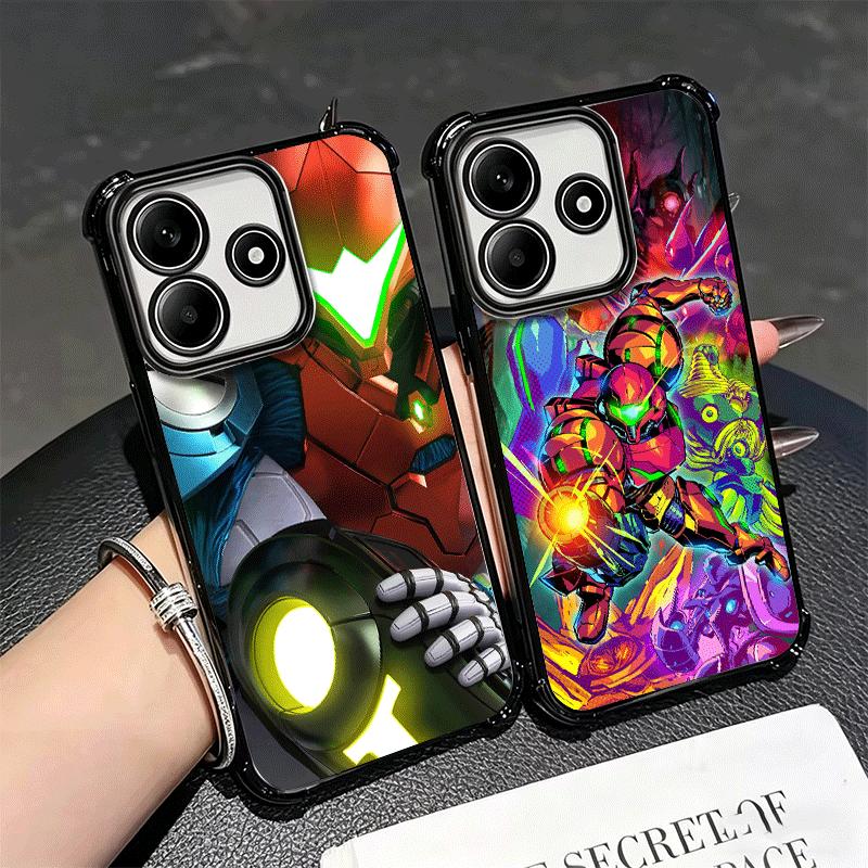 M-Metroids Soft Phone Case For Xiaomi Redmi Note 14 15 Pro Plus 13 12 11S 11T 5G 10 9S 9 Plating Anti-Fall Fundas