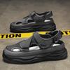 Fashion 2025 NEW Height Platform Street Male Shoes Non-slip Thick Soled Sports Slides Light Outdoor Hiking Shoes Summer Men's Sandals