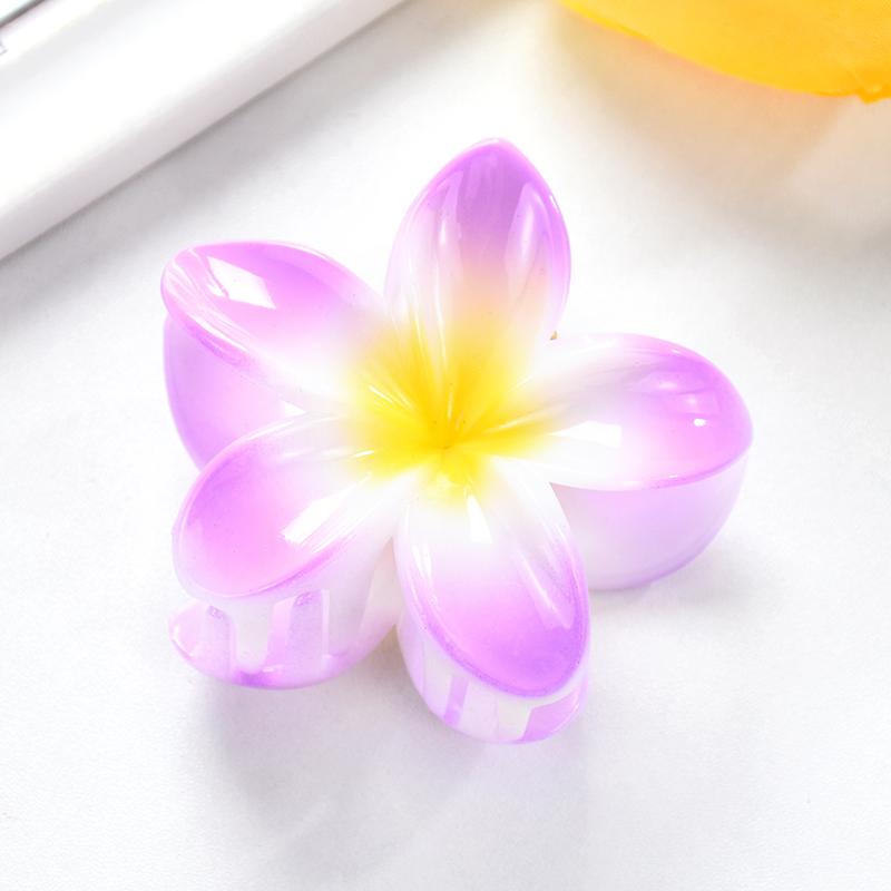 2 шт. 8 см гавайские цветы заколка для волос коготь головной убор аксессуары акриловая шпилька краб летний день рождения украшение свадебный подарок
