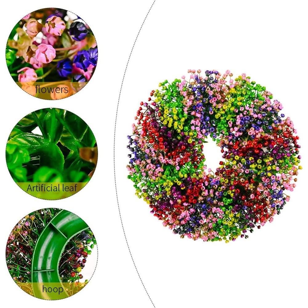 Весенние венки для входной двери Весенний декор Летние венки из гипсофилы 40см