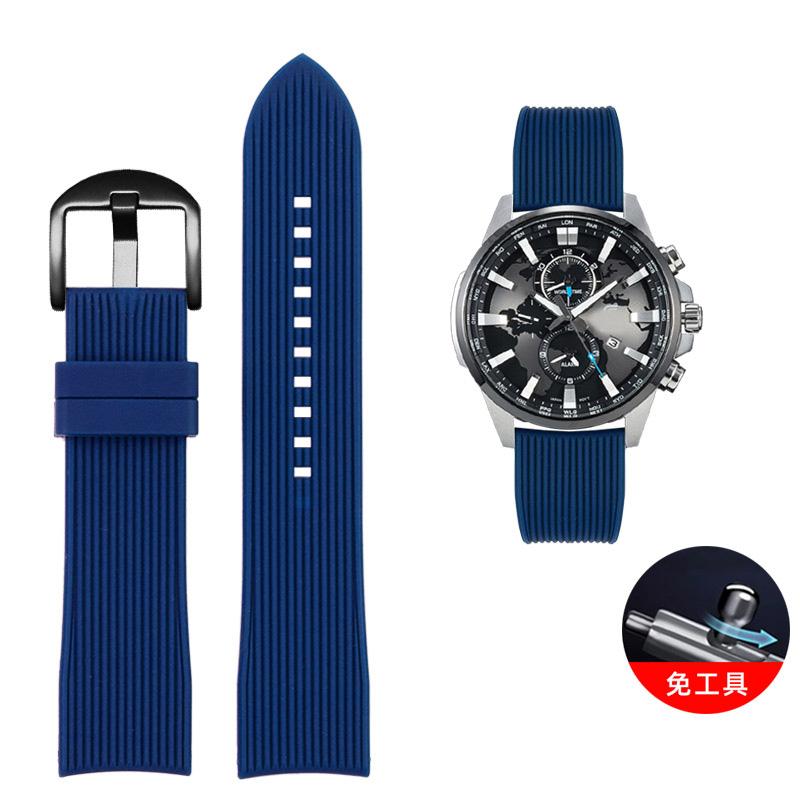 Классический ремешок для часов Arc Mouth 22 мм 20 мм для Mido Casio EFR-303 ECB900 Citizen Longines Omega резиновый силиконовый ремешок для часов водонепроницаемый