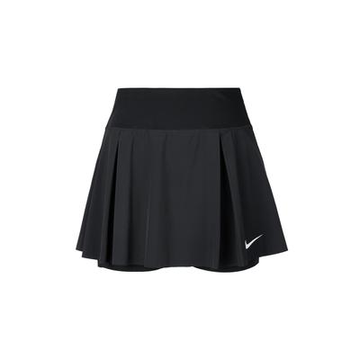 Женская теннисная юбка Dri-FIT Advantage с плиссировкой, однотонная, с логотипом, быстросохнущая, черная DX1422-010