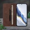 Applicable iPhone 17 pro max Solid Color Strong Magnetic Anti-Skimming Leather Case16E Full protection against falls