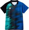 Victorus Table Tennis Game Table Tennis 512311 Shirt, J.T.T.A (Japan Association) Approved, Moisture-Wicking, Quick-Drying, Unisex, V-GS318, Blue,