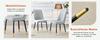 2-Piece Set, Light Gray Dining Chair with PU Leather Back Cushion and Black Metal Legs, Suitable for Scenes such as Dining Room, Kitchen and Bedroom.