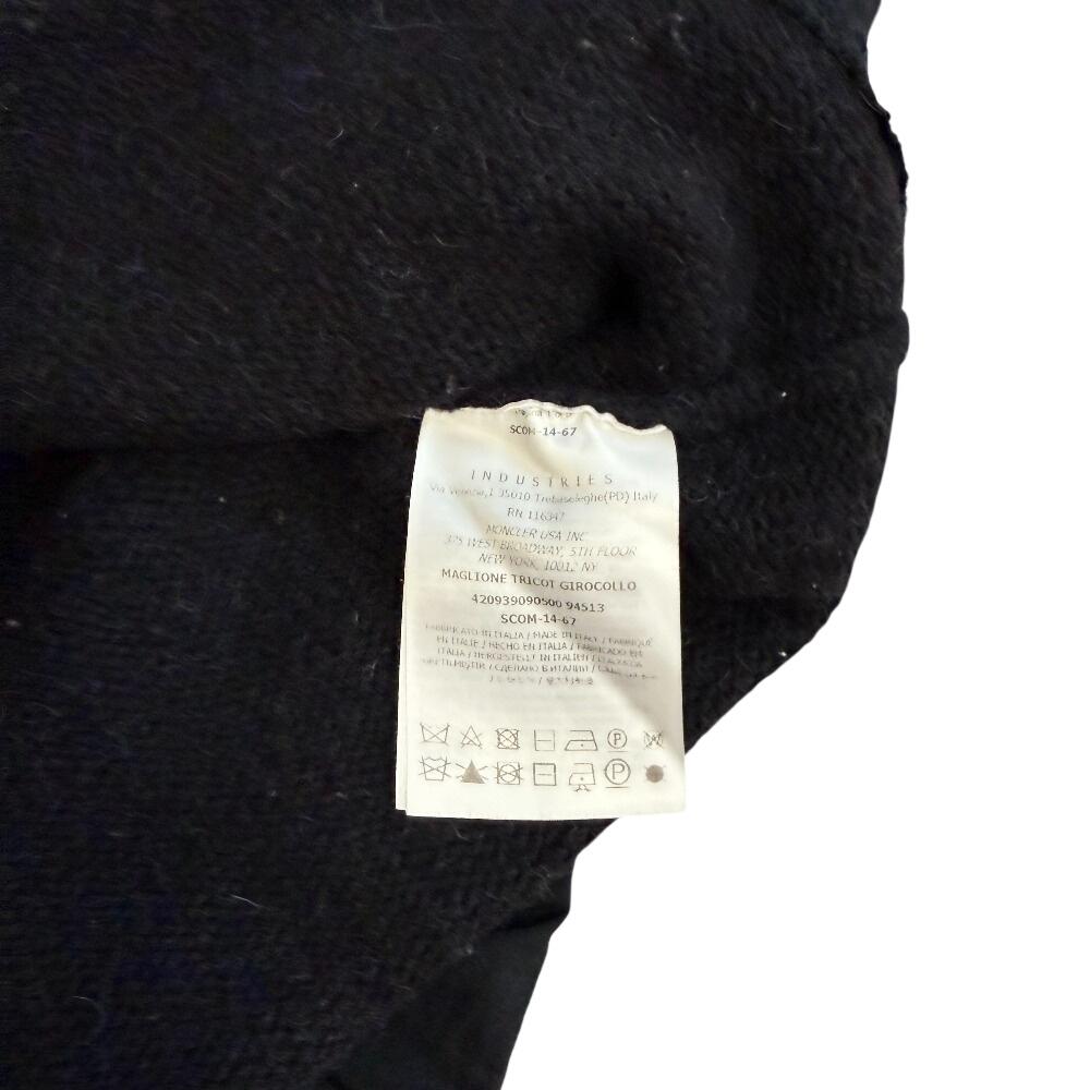 Moncler Вязаный альпака с воланами MAGLIONE TRCICOT GIROCOLLO цельный черный альпака Женский Б/У