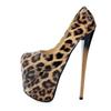 Сексуальные женские туфли на платформе с леопардовым принтом, модные туфли на очень высоком каблуке 19 см, круглый носок, брендовые туфли для вечеринок в стиле фетиш, туфли-лодочки, большой размер 47