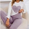 New Spring and Autumn Women's Love Pajamas Two Pairs of Long Pants Long Sleeves Loose and Comfortable Home Wear