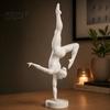 Универсальный белый декор стола 3D-печатная фигурка художественной гимнастики, современная минималистичная арт-скульптура, элегантная скульптура, поза акробатического элемента в балете