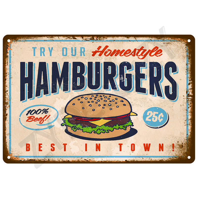 Vintage Metal Signs Plates Posters House Interior Bathroom Wall Art Mural Aesthetic Room Home Decor Decorations Retro Tin Sign