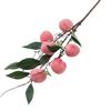Plastic Simulation Peach Fruit 6 Heads Fake Plants Artificial Peach Branch  Home Garden Decor