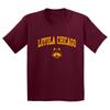 Loyola Chicago Ramblers Arch Logo Youth T Shirt - Maroon
