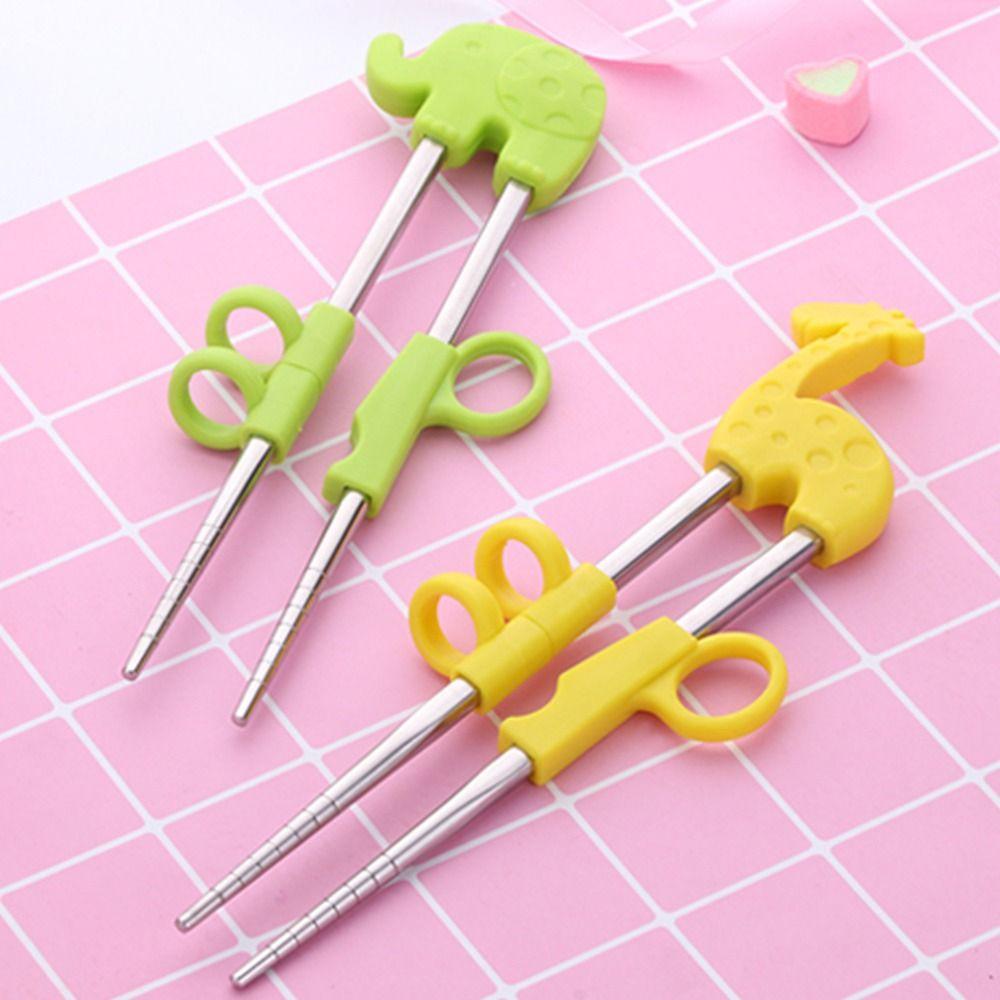 Stainless Steel For Kids Learning Chop Sticks Children Tableware Set Chopsticks Training Chopsticks
