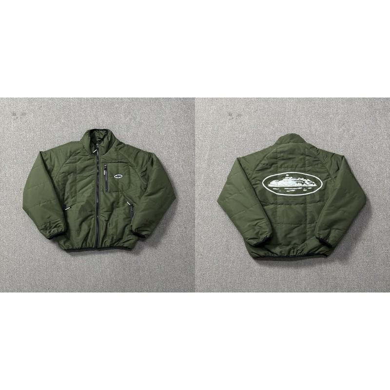 American Street Style Cotton Puffer Jacket Mens High Embroidered Winter Thick Warm Coat