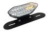 J-base Universal 12V Motorcycle LED Tail Light with Built-in Turn Signals and License Plate Light with Bracket (Clear)