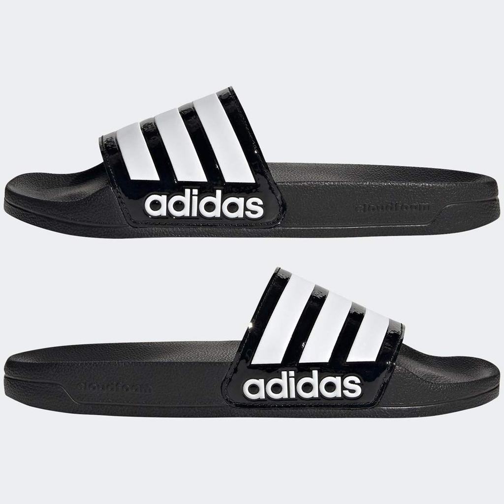 Adidas Adilette Шлепанцы для душа W ADILETTE SHOWER SLIDES Основной белый FZ2852 Оригинальный продукт Adidas Japan [Adidas] Черный/Обувь 27.0см