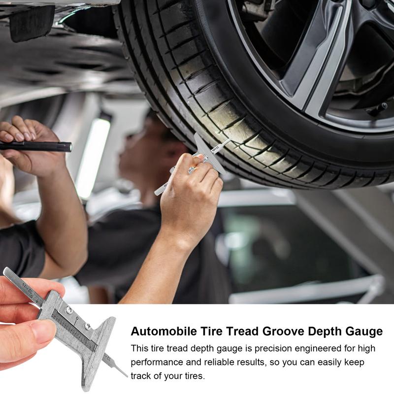 Tire Tread Depth Gauge Car Tire Groove Depth Meter Tool Car Tire Depth Measuring Tool For SUV RV Trucks Motorcycles