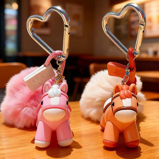 Брелок Подвеска Плюшевый Шарик Декор Шарм Лошади Декоративная Подвеска для Сумки Год Лошади Удача