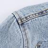  European and American style, new women's clothing, fashionable, button-decorated waist denim jacket 7627047