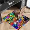 1pc Geometry Dash5 Print Area Rug - Soft, Washable Non-Slip Indoor Mat for Office Chairs, Living Room, Home Office Decorative Rug