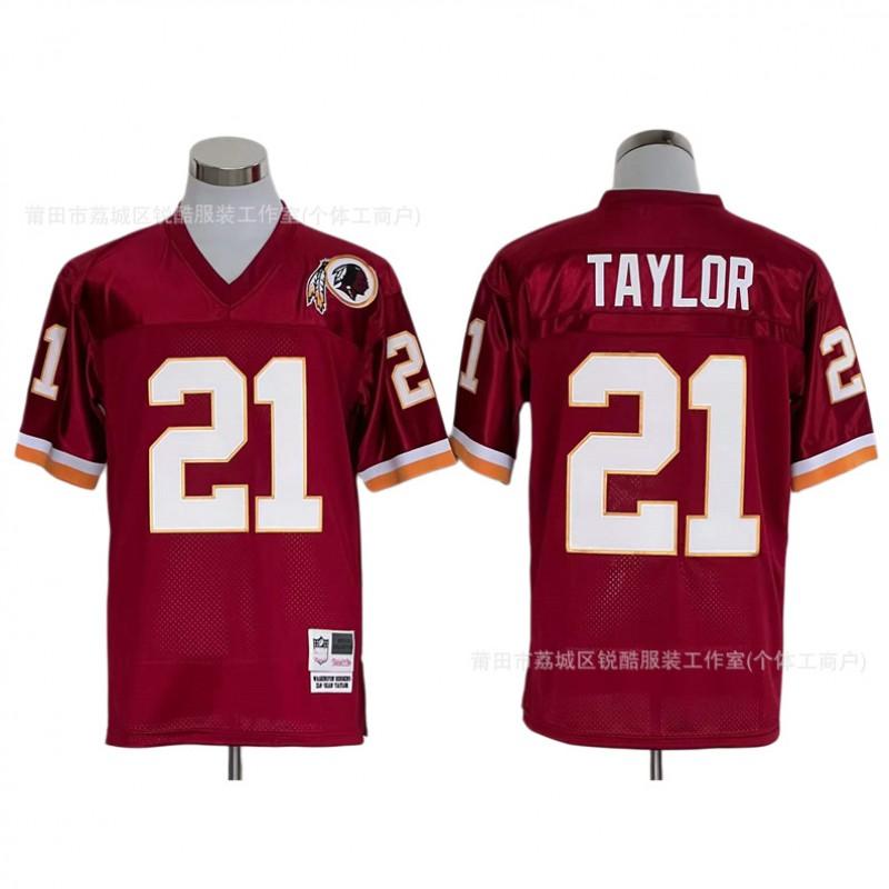 Redskins Football Jersey 28 17 44 21 Retro Embroidered T-Shirt Mesh Athletic Wear