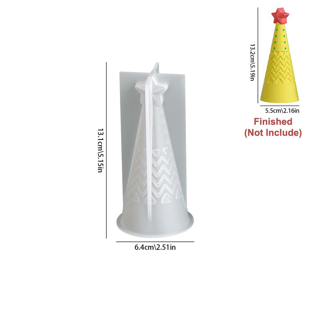 Новая силиконовая форма для рождественской свечи-конуса, кристальная, для DIY-крафта, форма для мыла, форма для украшения, набор для изготовления свечей ручной работы из эпоксидной смолы, рождественский декор