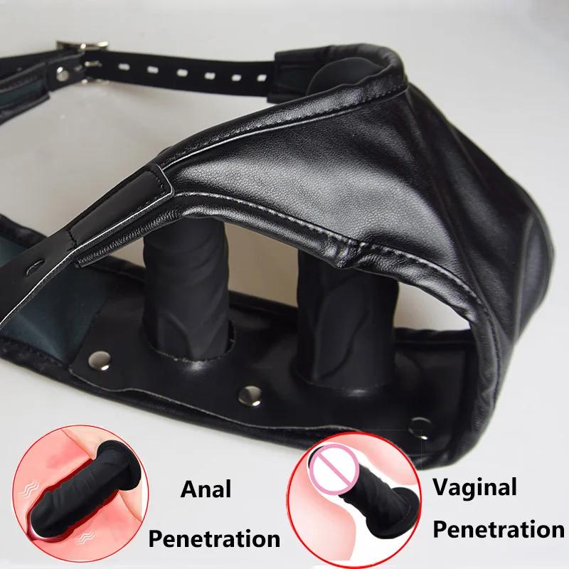 Strap-on Detachable Anal Butt Vagina Plug,Strap On Dilldo Panties Harness,Women's Underwear,Sexy Lingerie for Sex,Chastity Belt