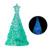 Рождественский ночник, акриловая рождественская елка, светодиодное украшение, блестящая настольная фигурка, мини-праздничный красочный светильник для домашнего декора спальни