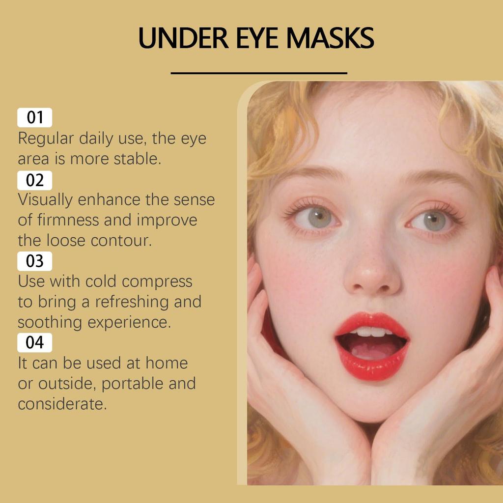 Eelhoe Golden Eye Moisturizing Mask Removing Darkening Relieve Dry Fatigue Fade Fine Lines Soothing Red Puffiness Eye Care Masks