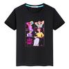 T Shirt for Kids Boy 10year Saja Boys  Print 100%Cotton Cute Tops Y2k  Anime Short Kpop Demon Hunters Kawaii Tees Girls Clothes