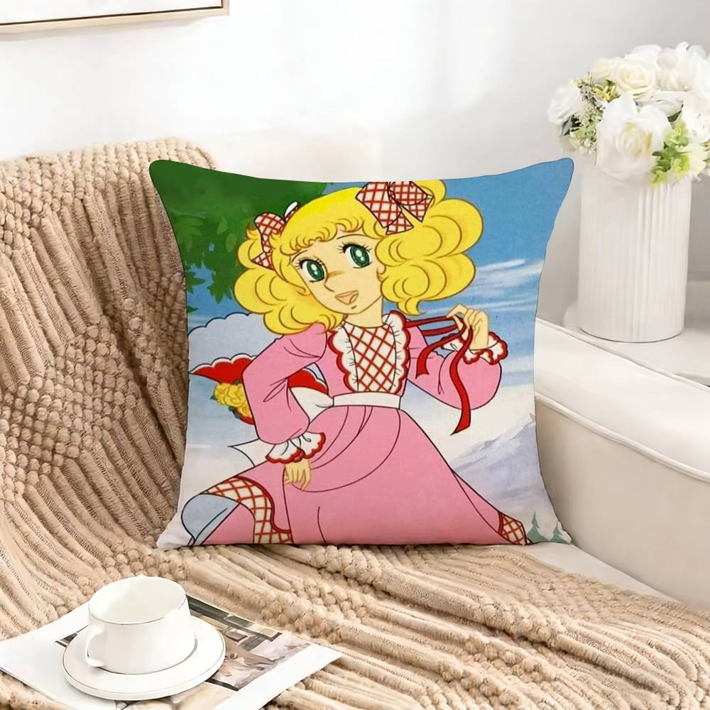 Sweet girl CCandy CCandycc Pillow Case Square DoubleSided Sofa Cushion Cover Bedroom Bedside Pillow