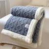 Hot 1pc Taffeta Double-Sided Lamb Wool Bed Blanket Winter Thickened Warm Sofa Blanket, Air Conditioning Blanket For All Seasons