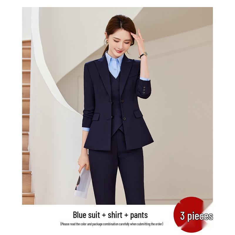 Женский приталенный формальный костюмный комплект 2024: Осень/Зима Деловая одежда