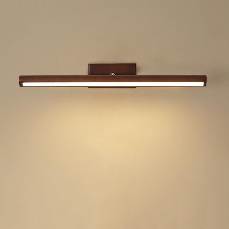 Modern Minimalist LED Vanity Light - Nordic Solid Wood Design for Bathroom