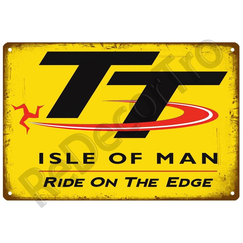 TT Races Vintage Wall Poster Vintage Retro Wall House Restaurant Decoration Plaque Metal Wall Decor Art Metal Sign Tin Sign ISLE