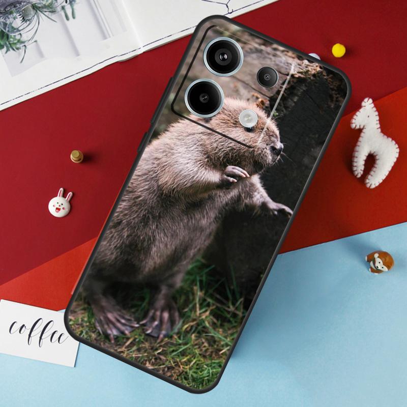 Чехол Животное Бобр Для Xiaomi Redmi Note 14 12 11 10 13 Pro 15 Pro Plus Redmi 15 14C 10C 12C 13C 15C Обложка