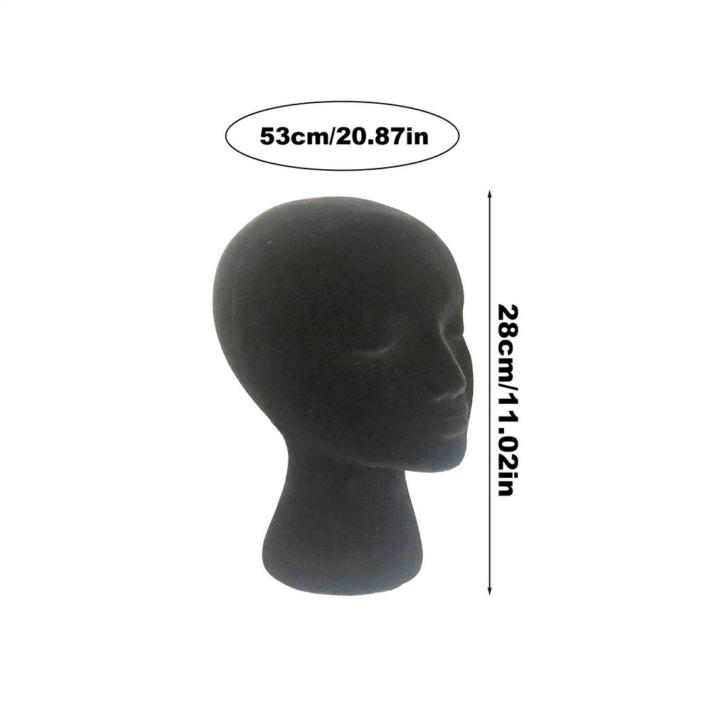 Durable Mannequin Head Foam Black Velvet Mannequin Manikin Head Wig Display Cosmetology Beauty Display Model Styling Tools