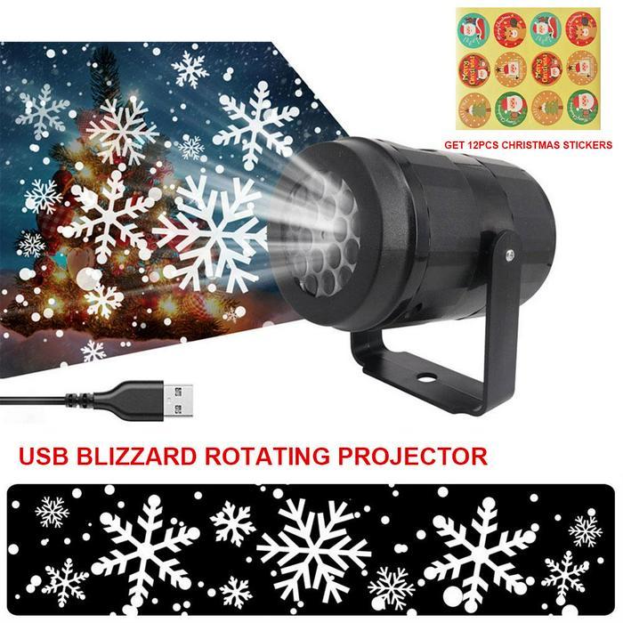 Multiple Patterns Christmas Projector Decoration Indoor Lighting LED Laser Projector Snowflake Lamp Party New Year Outdoor Home